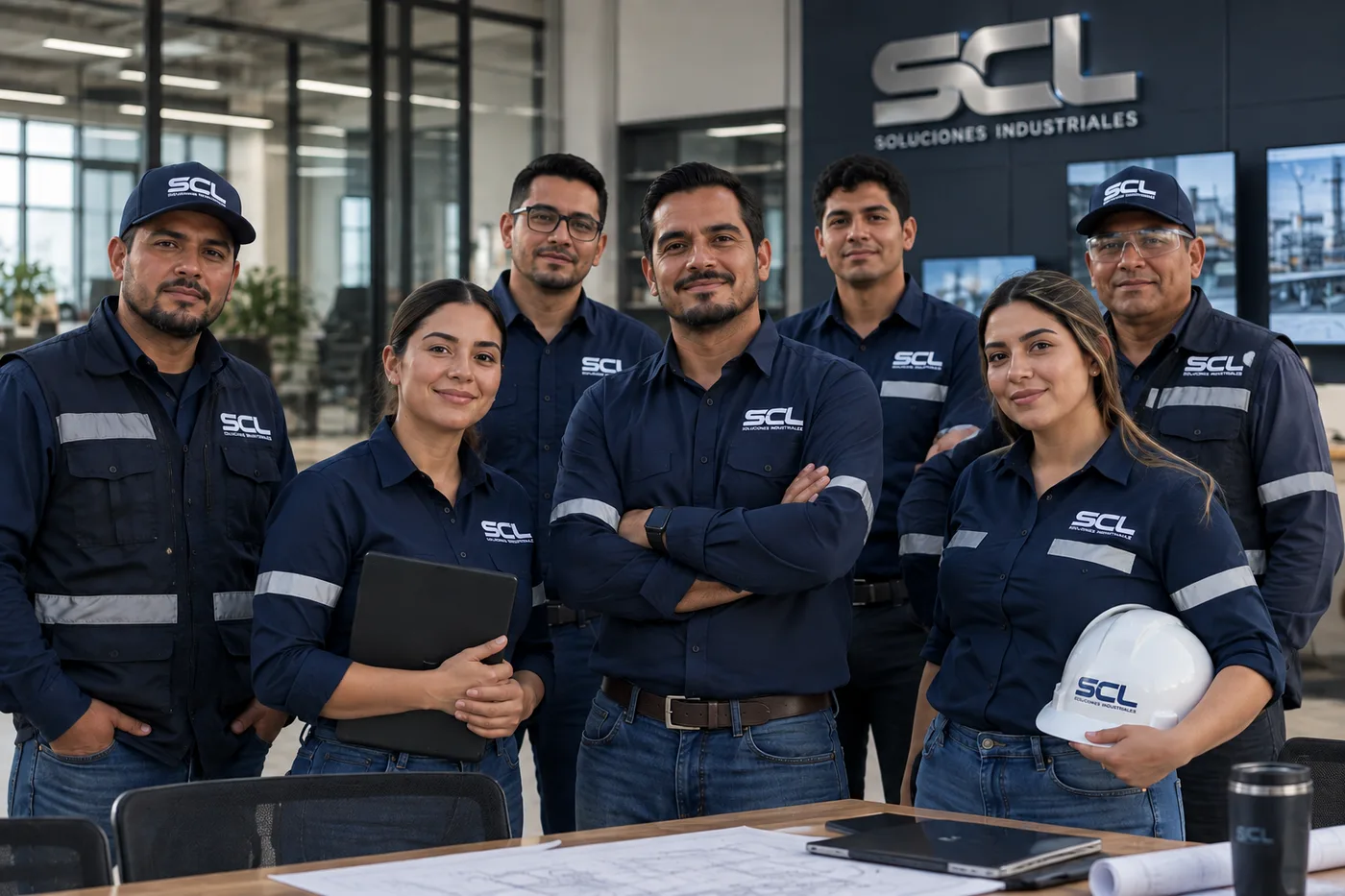Equipo de SCL Soluciones Industriales en sus oficinas